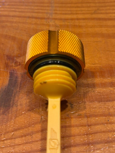 Figurati Curved Gold Magnetic Oil Dipstick fits 2017-2025 Harley Touring Trike