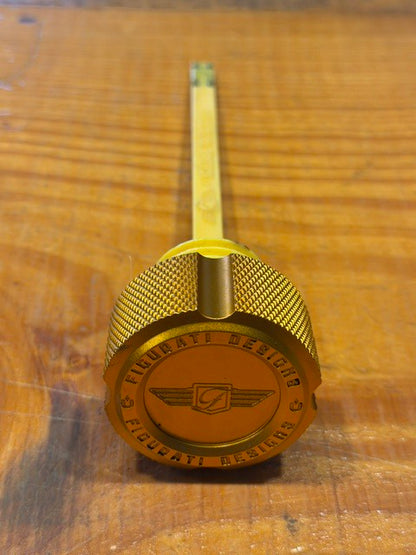 Figurati Curved Gold Magnetic Oil Dipstick fits 2017-2025 Harley Touring Trike