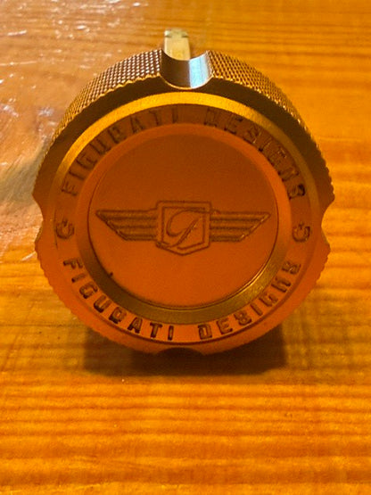 Figurati Curved Gold Magnetic Oil Dipstick fits 2017-2025 Harley Touring Trike