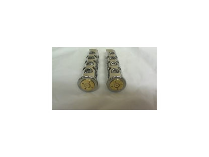 JT's Cycles .50 Caliber BMG Bullets In Chrome Footpegs fits Harley Sportster FXD