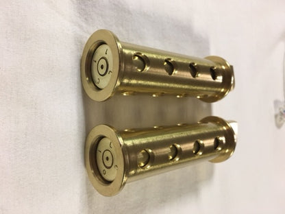 JT's Cycles Genuine .50 Caliber BMG Bullets in Brass Footpegs Harley Davidson