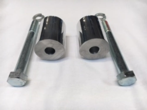 JT's Cycles 2" x 1.5" Polished Aluminum Riser Extensions 06-08 Harley Dyna FXDL