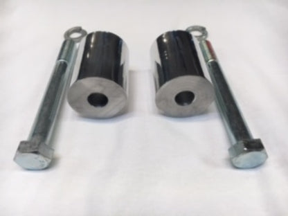 JT's Cycles 2" x 1.5" Polished Aluminum Riser Extensions 06-08 Harley Dyna FXDL