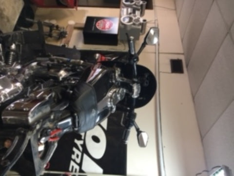 JT's Cycles 2" x 1.5" Polished Aluminum Riser Extensions 06-08 Harley Dyna FXDL