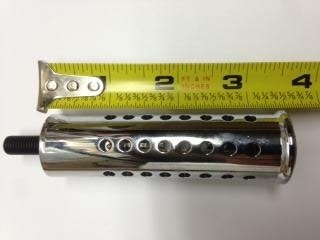 JT's Cycles genuine .50 caliber BMG bullet chrome shifter shift peg for Harley