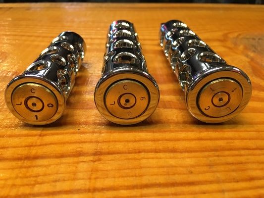 JT's Cycles .50 Caliber BMG Bullets Chrome Footpegs Foot Pegs fits Harley