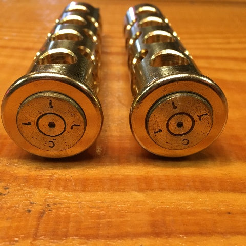 JT's Cycles .50 Caliber BMG Bullets In Brass Footpegs for Harley Sportster FXD XL