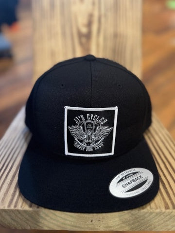 JT's Cycles Custom Motorcycle Yupoong 6089M Premium Snapback Hat Flat Bill Cap