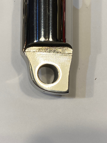 JT's Cycles Stainless Steel Genuine .50 Caliber BMG Bullets Footpegs for Harley