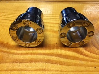 JT's Cycles Pair Exhaust  Tips Genuine .308 Caliber Bullets Harley Xl Fxd Fxr