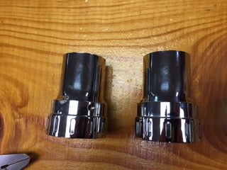 JT's Cycles Pair Exhaust  Tips Genuine .308 Caliber Bullets Harley Xl Fxd Fxr