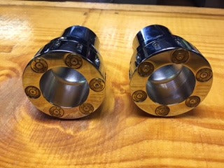 JT's Cycles Pair Exhaust  Tips Genuine .308 Caliber Bullets Harley Xl Fxd Fxr