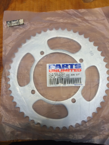 Parts Unlimited 420 Steel 50 Tooth Rear Sprocket 1988-2016 Kawasaki KX100 KX85