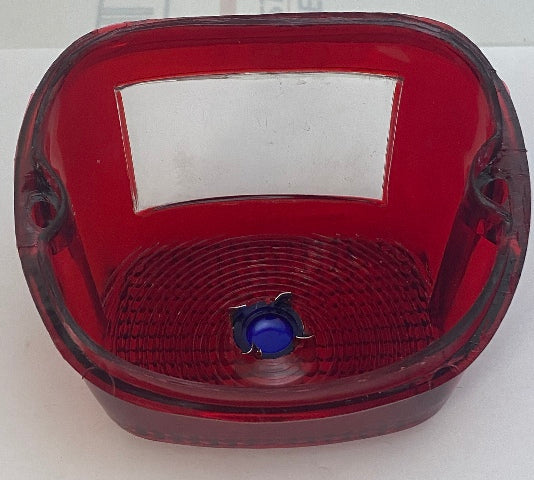 Vtwin Red Blue Dot Rear Taillight Lens for 1973-1998 Harley Softail Touring