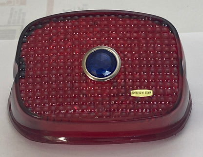 Vtwin Red Blue Dot Rear Taillight Lens for 1973-1998 Harley Softail Touring