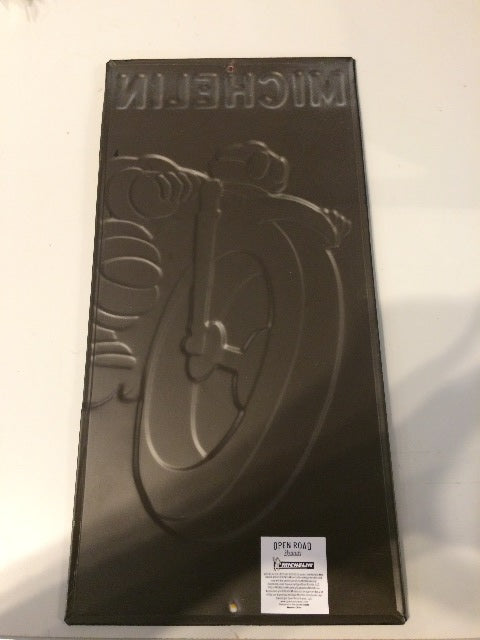 Michelin Man 15x8 Over the Road Raised Embossed Tin Motorcycle Man Cave Sign