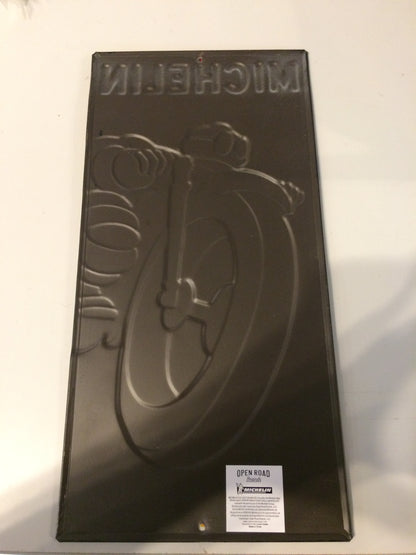Michelin Man 15x8 Over the Road Raised Embossed Tin Motorcycle Man Cave Sign