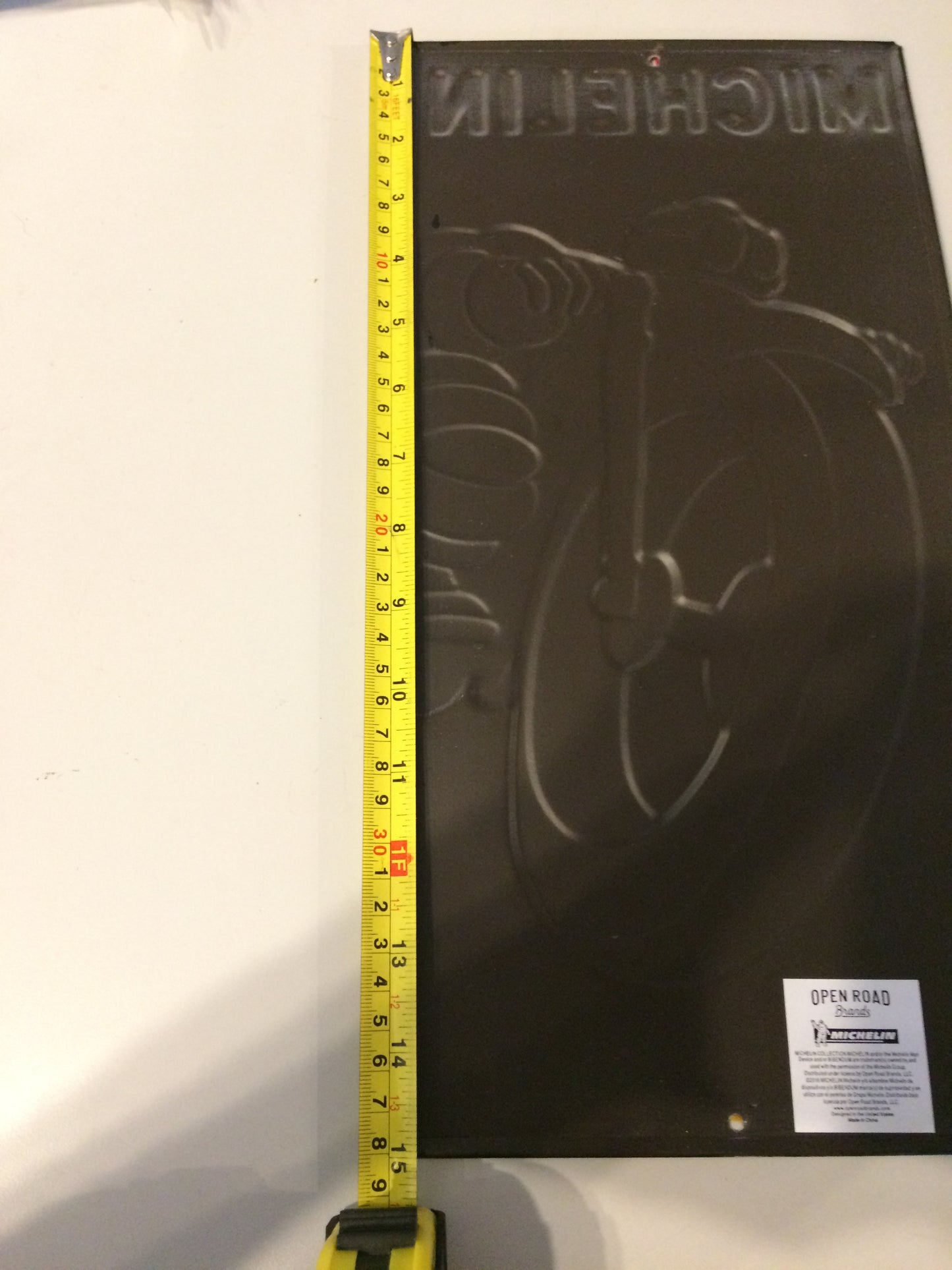 Michelin Man 15x8 Over the Road Raised Embossed Tin Motorcycle Man Cave Sign