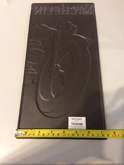 Michelin Man 15x8 Over the Road Raised Embossed Tin Motorcycle Man Cave Sign