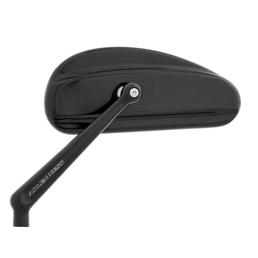 Arlen Ness Downdraft Black Smooth Forged Handlebar Motorcycle Mirror Set Harley