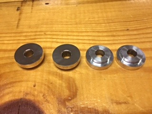 Custom Made Polished Solid Handlebar Riser Bushings Harley 84-15 XL FXR FXS FXDB