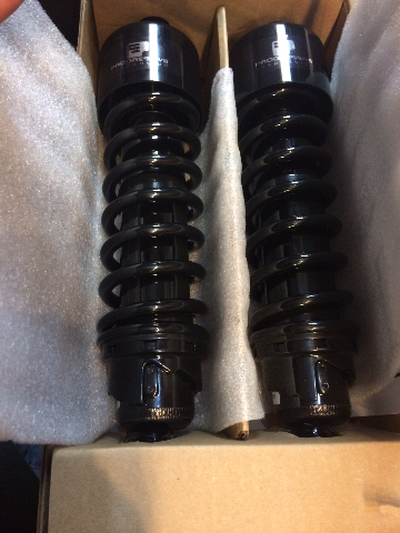 Progressive 412 Black Heavy Duty 12.5" Rear Shocks 1977-2005 Harley Touring XL