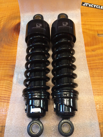 Progressive 412 Black Heavy Duty 12.5" Rear Shocks 1977-2005 Harley Touring XL