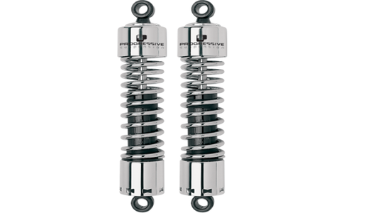 Progressive 412 Chrome 13.5" Standard Rear Shocks fits 1979-2022 Harley Touring
