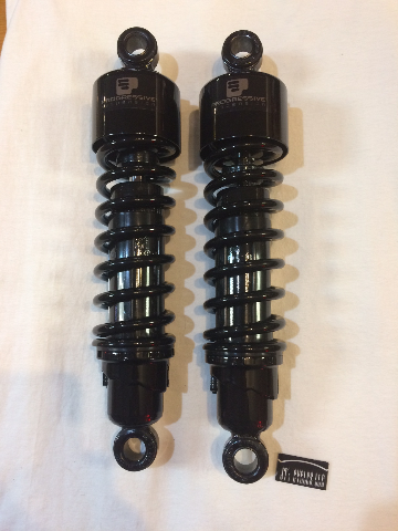 Progressive 12.5" Black Rear 412 Heavy Duty Shocks 1991-2017 Harley Dyna FXDL