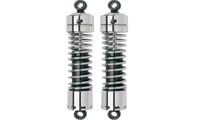 Progressive 412 Chrome 12.6" Heavy Duty Rear Shocks for 91-17 Harley Dyna FXDF