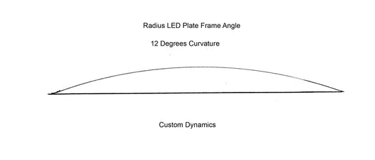 Custom Dynamics Chrome Radius Run Brake Turn License Plate Frame for Harley