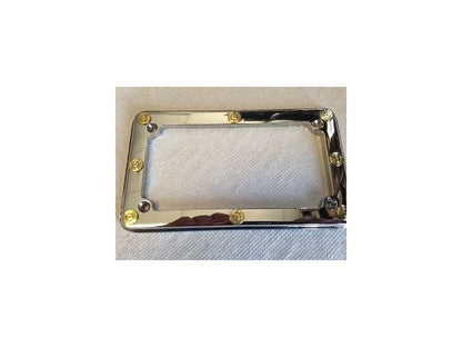 JT's Cycles .308 Genuine Once Fired Bullets Chrome License Motorcycle Plate