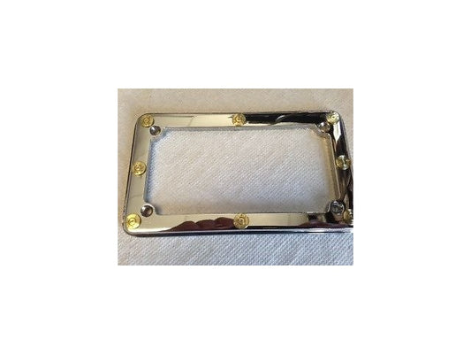 JT's Cycles .308 Genuine Once Fired Bullets Chrome License Motorcycle Plate