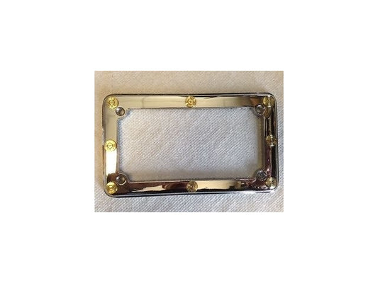 JT's Cycles .308 Genuine Once Fired Bullets Chrome License Motorcycle Plate