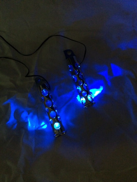 JT's Cycles Cycles LED light up .50 caliber genuine bullet for Harley footpegs