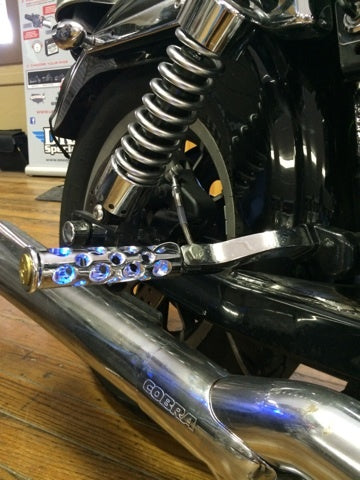 JT's Cycles Cycles LED light up .50 caliber genuine bullet for Harley footpegs