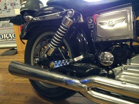 JT's Cycles Cycles LED light up .50 caliber genuine bullet for Harley footpegs