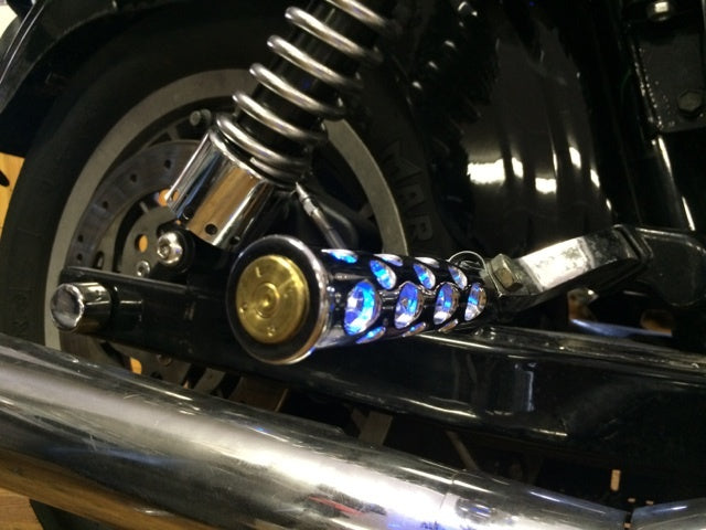 JT's Cycles Cycles LED light up .50 caliber genuine bullet for Harley footpegs