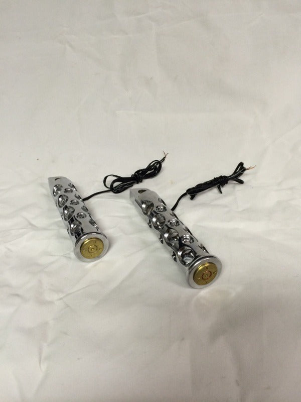 JT's Cycles Cycles LED light up .50 caliber genuine bullet for Harley footpegs