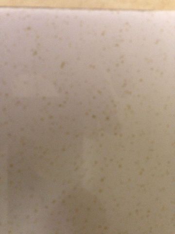 8 Vintage 4.25" Ceramic Bathroom Kitchen Tile White with Gold Speckle