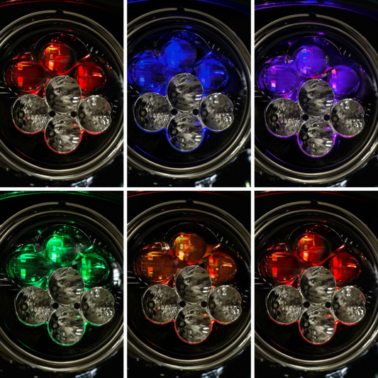 Custom Dynamics Shark Demon 7" Color Changing Headlight for 14-24 Harley Touring