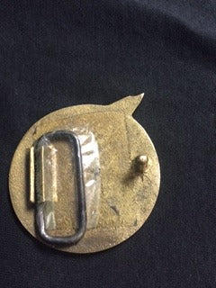 Vintage Brass Belt Buckle Rep Indian Motorcycle Co. Springfield Mass