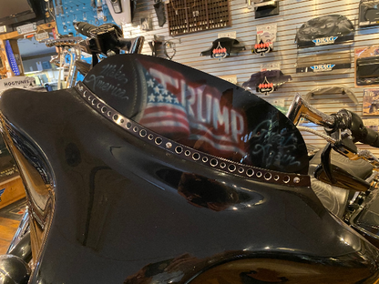 Trump 5" Lucite Black Motorcycle Fairing Windshield 96-13 Harley Touring FLHX