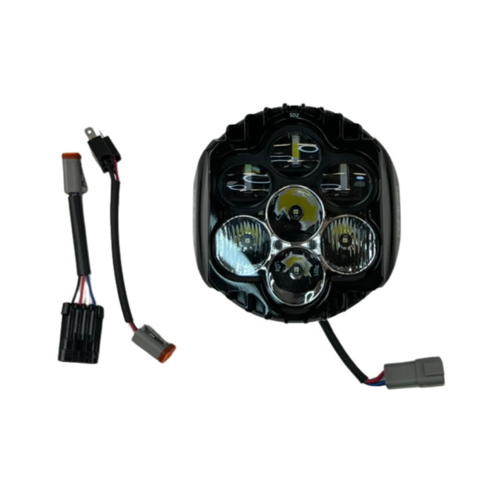 Custom Dynamics Shark Demon Performance LED Headlight 1994-2023 Harley Touring