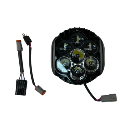 Custom Dynamics Shark Demon Performance LED Headlight 1994-2023 Harley Touring