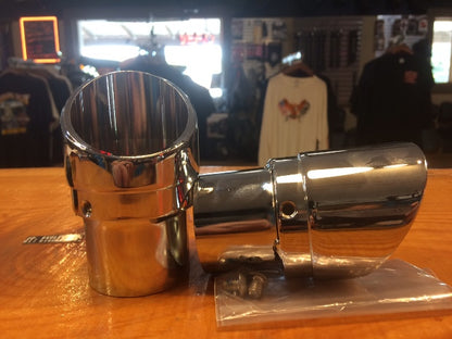 Vance & Hines Chrome Slash cut Motorcycle Exhaust End Caps fits Harley Davidson