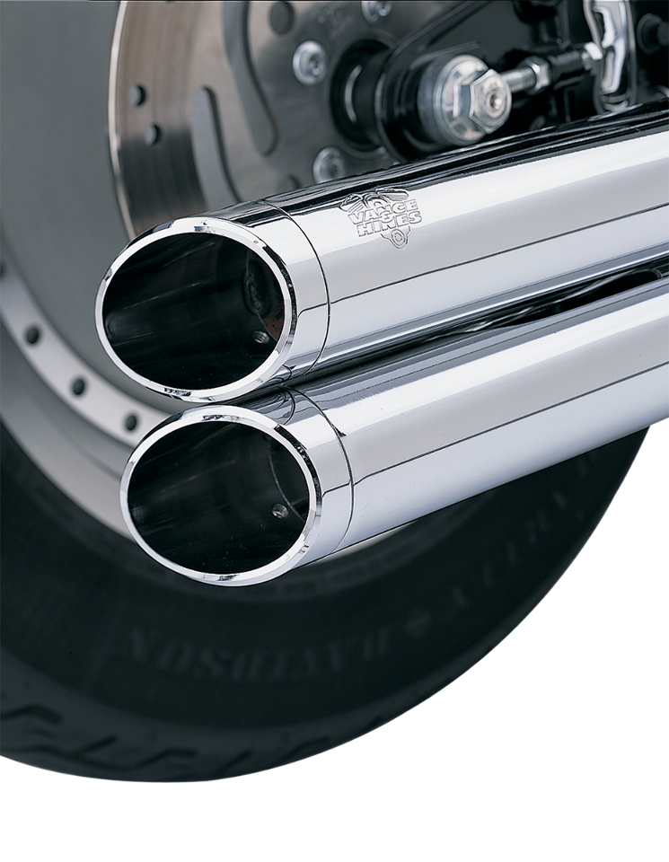 Vance & Hines Chrome Slash cut Motorcycle Exhaust End Caps fits Harley Davidson