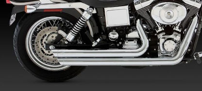 Vance & Hines Big Shots Staggered Chrome Exhaust Harley 1991-2005 Dyna FXD FXDL