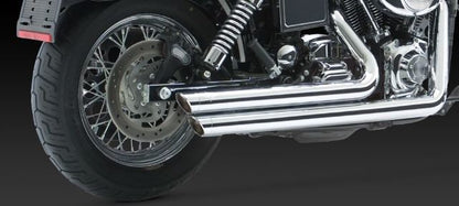 Vance & Hines Big Shots Staggered Chrome Exhaust Harley 1991-2005 Dyna FXD FXDL