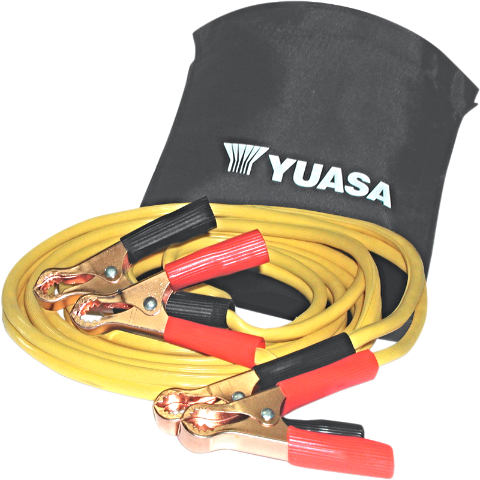 Yuasa 8"Heavy Duty  Black Yellow Red Universal Motorcycle Portable Jumper Cables